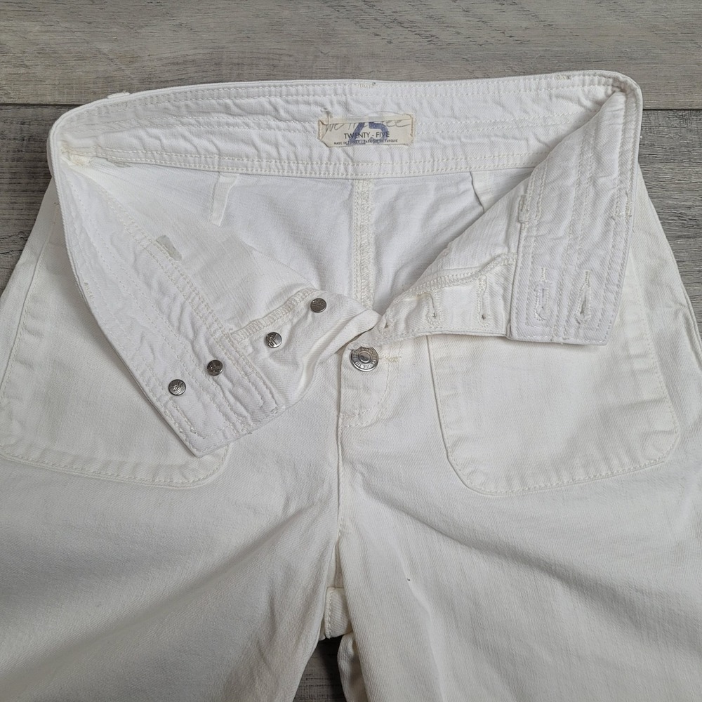 We The Free Colette Jeans Women Size 25 High Rise Button Fly Wide Leg Crop Boho - Picture 9 of 16